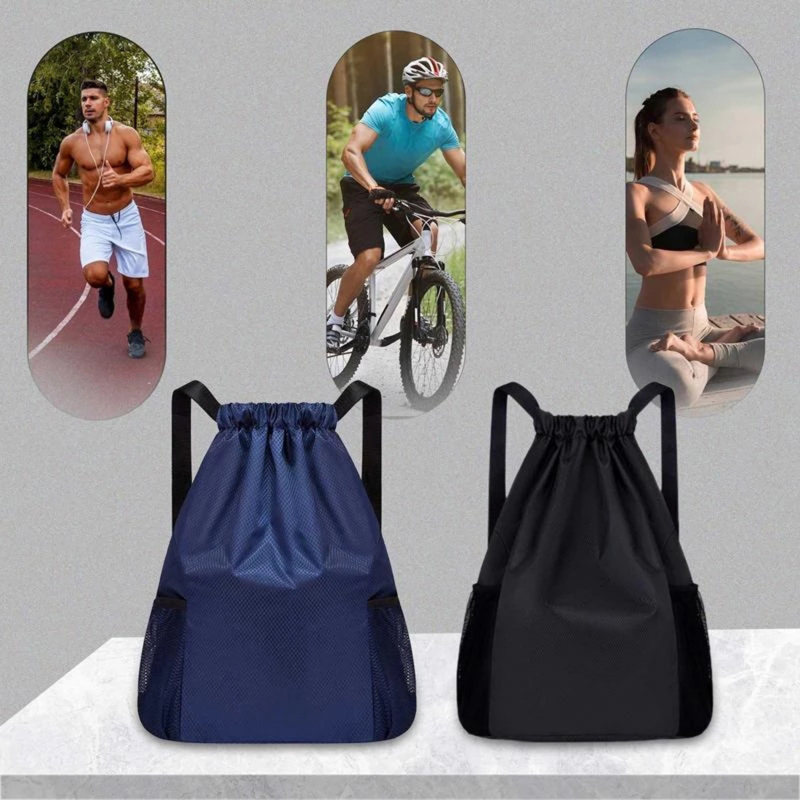 Drawstring Gym Bag - حقيبة ظهر رياضية برباط سحب، حقيبة