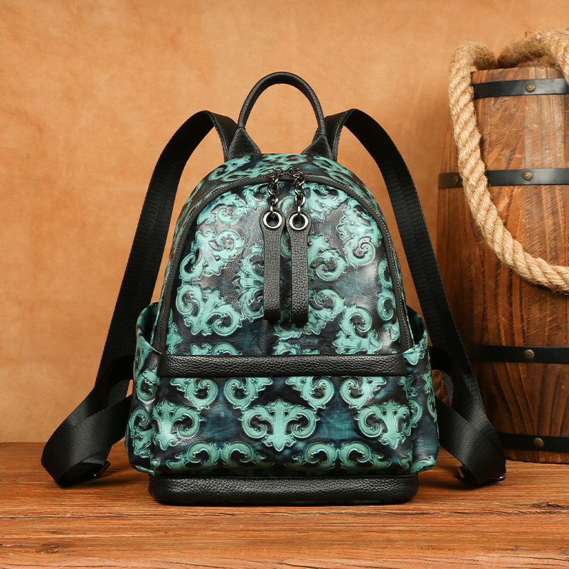 Leather Backpack Vintage - حقيبة ظهر نسائية من الجلد الطبيعي