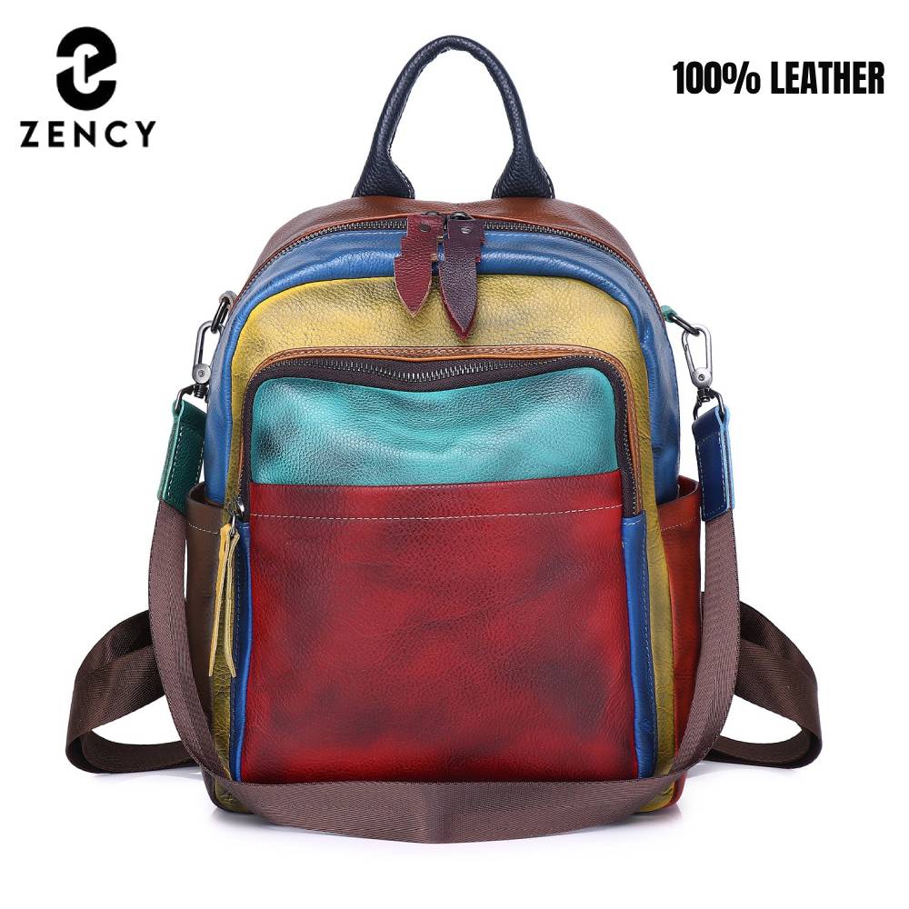 Leather Backpack Vintage - حقيبة ظهر نسائية من الجلد الطبيعي
