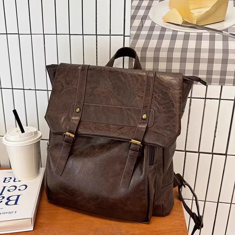 حقيبة ظهر نسائية كاجوال من جلد - مراجعة Leather Backpack Vintage وسعره