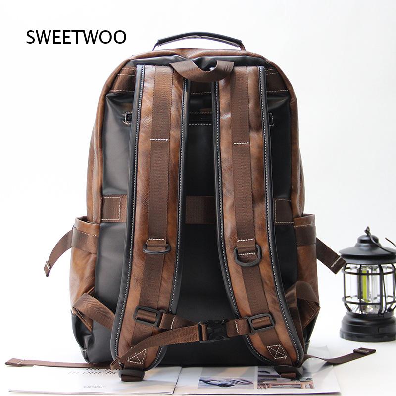 حقيبة ظهر رجالية من الجلد الصن - مراجعة Leather Backpack Vintage وسعره