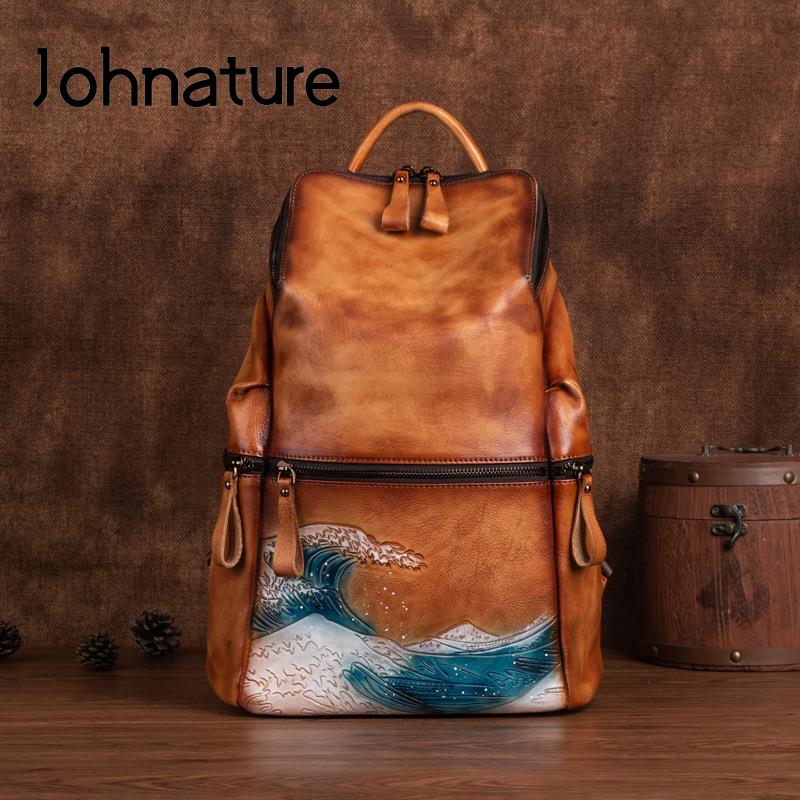 حقيبة ظهر نسائية من الجلد الطب - مراجعة Leather Backpack Vintage وسعره