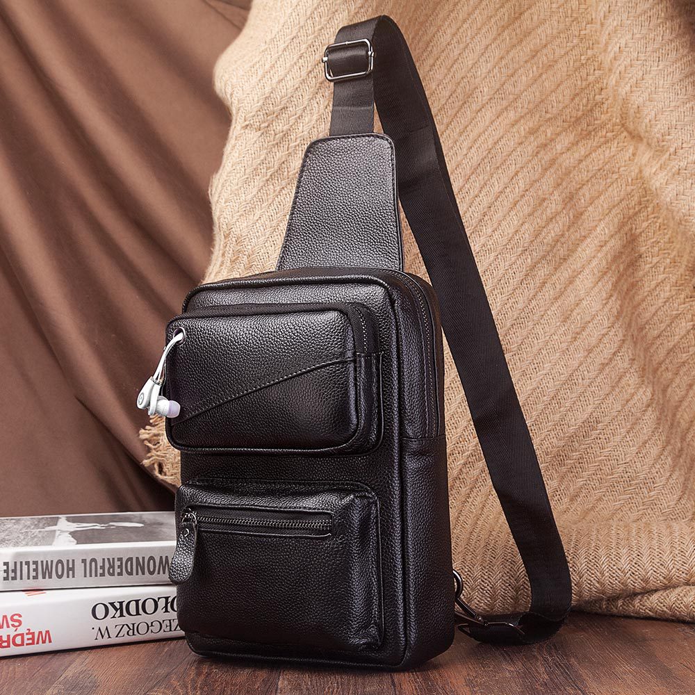 حقيبة صدر من الجلد الطبيعي متع - مراجعة Fashion Backpack Women وسعره