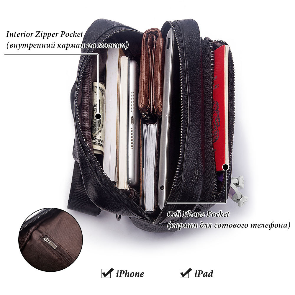 حقيبة صدر من الجلد الطبيعي متع - مراجعة Fashion Backpack Women وسعره